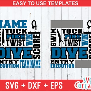 Diving svg, Dive Subway Art, SVG, EPS, DXF, Dive cut file, dive template, dive mom, Silhouette, Cricut cut file, Digital download