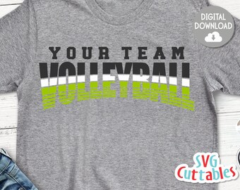 Volleyball svg - Volleyball Cut File - Template 0038 - svg - eps - dxf - Volleyball Team - Silhouette - Cricut cut file, Digital download