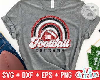 Voetbal gesneden bestand - voetbal sjabloon 0047 - svg - eps - dxf - voetbalshirt ontwerp - silhouet - Cricut gesneden bestand, digitale download