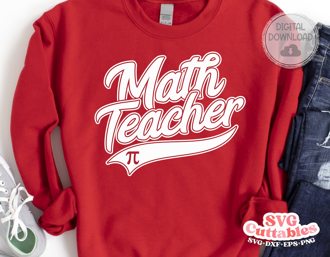 Math Teacher Svg - Math Teacher - Occupation - Swoosh - Svg - Dxf - Eps ...