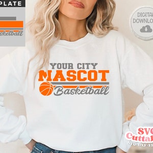 Basketball SVG - Basketball Template 0027 - svg - eps - dxf - Basketball Team svg - Silhouette - Cricut Cut File - svg Files - Digital File