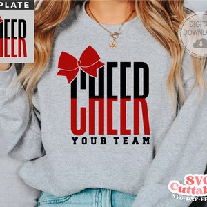 Cheer svg Cut File - Cheer Mom - Cheer Template 0054 - svg - eps - dxf - Cheerleader - Megaphone - Silhouette - Cricut - Digital Download