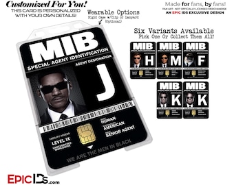Special Agent MIB / MIB International Cosplay Name Badge IDs [Movie Characters]