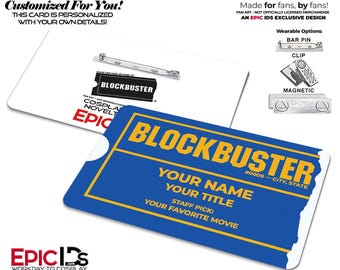 Custom Blockbuster Video Employee ID Badge – Personalized Retro Collectible
