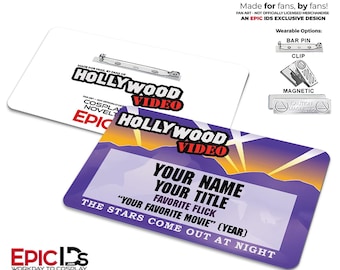 Custom Hollywood Video Employee ID Badge – Personalized Retro Collectible