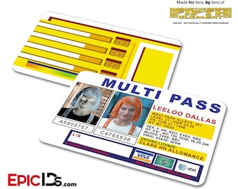 The Fifth Element Inspired Leeloo Dallas Multi Pass Card