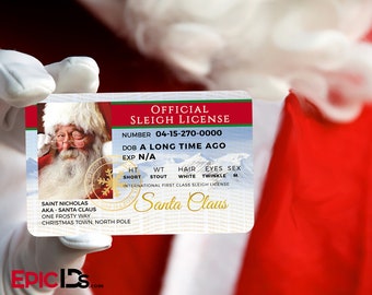 Santa Claus Official Sleigh License ID Card by Epic IDs