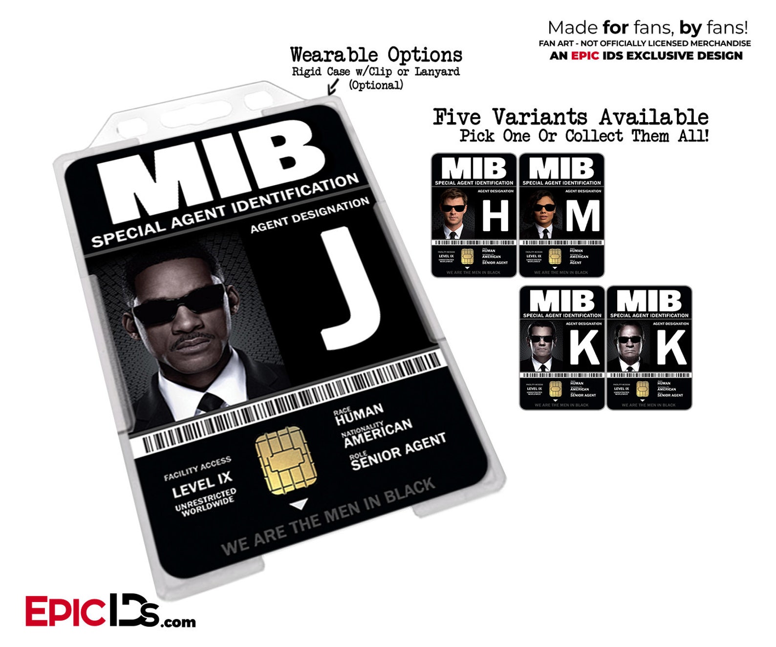 Special Agent MIB / MIB International Cosplay Name Badge IDs Etsy