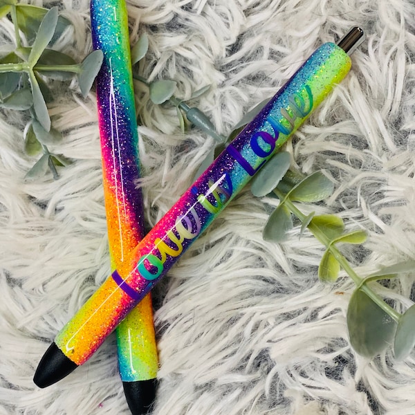 Rainbow Swirl Glitter Pen