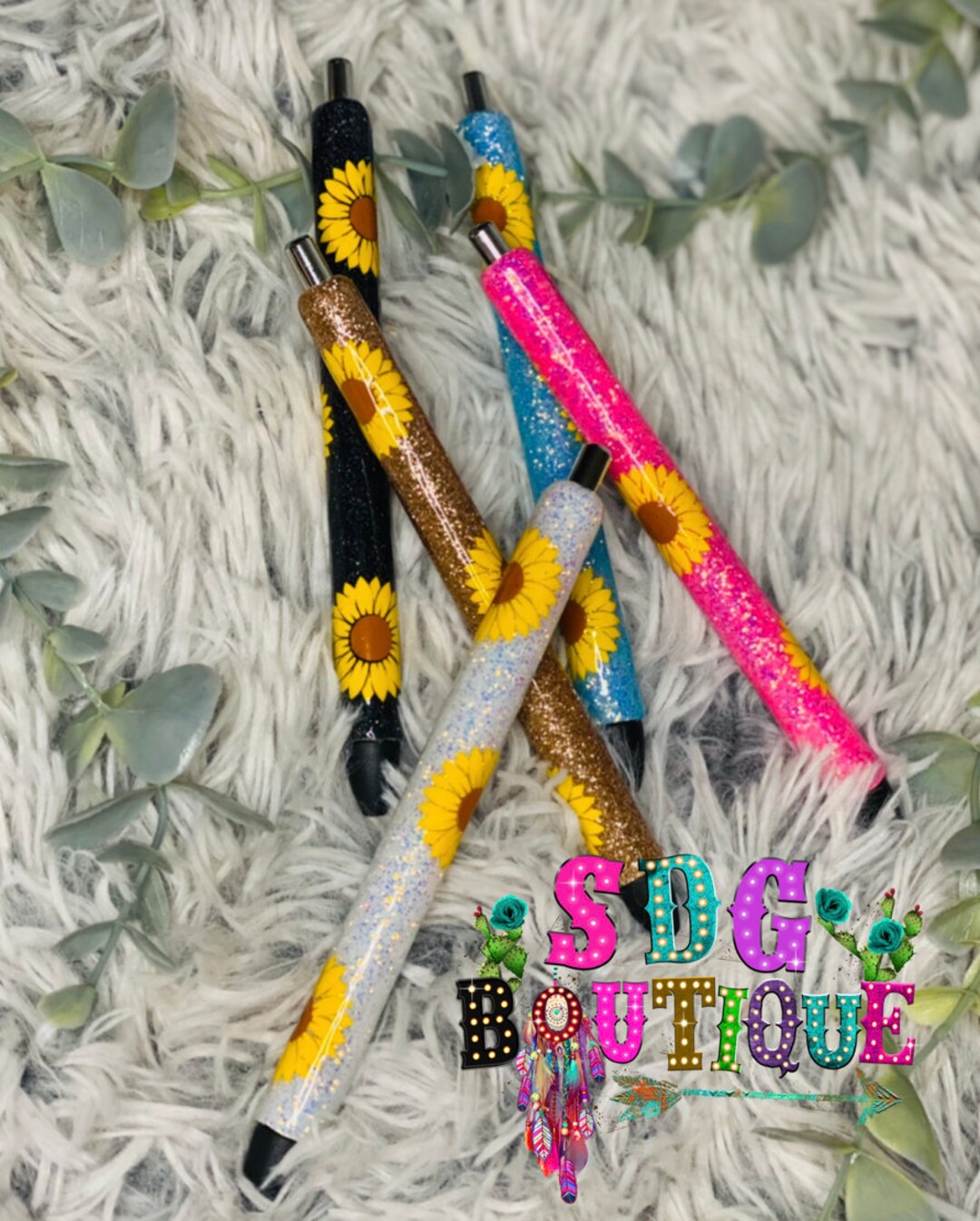 Sunflower Dayz Glitter Pen Etsy