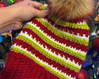 Holiday Beanie Cocheted Hand Made