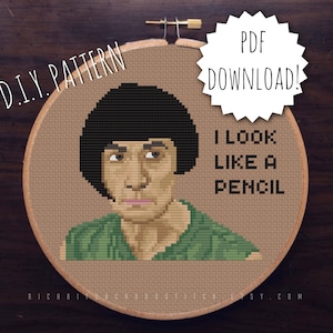 DIY I Look Like A Pencil cross stitch PATTERN | Counted cross stitch pattern | Funny embroidery pattern | Instant Download