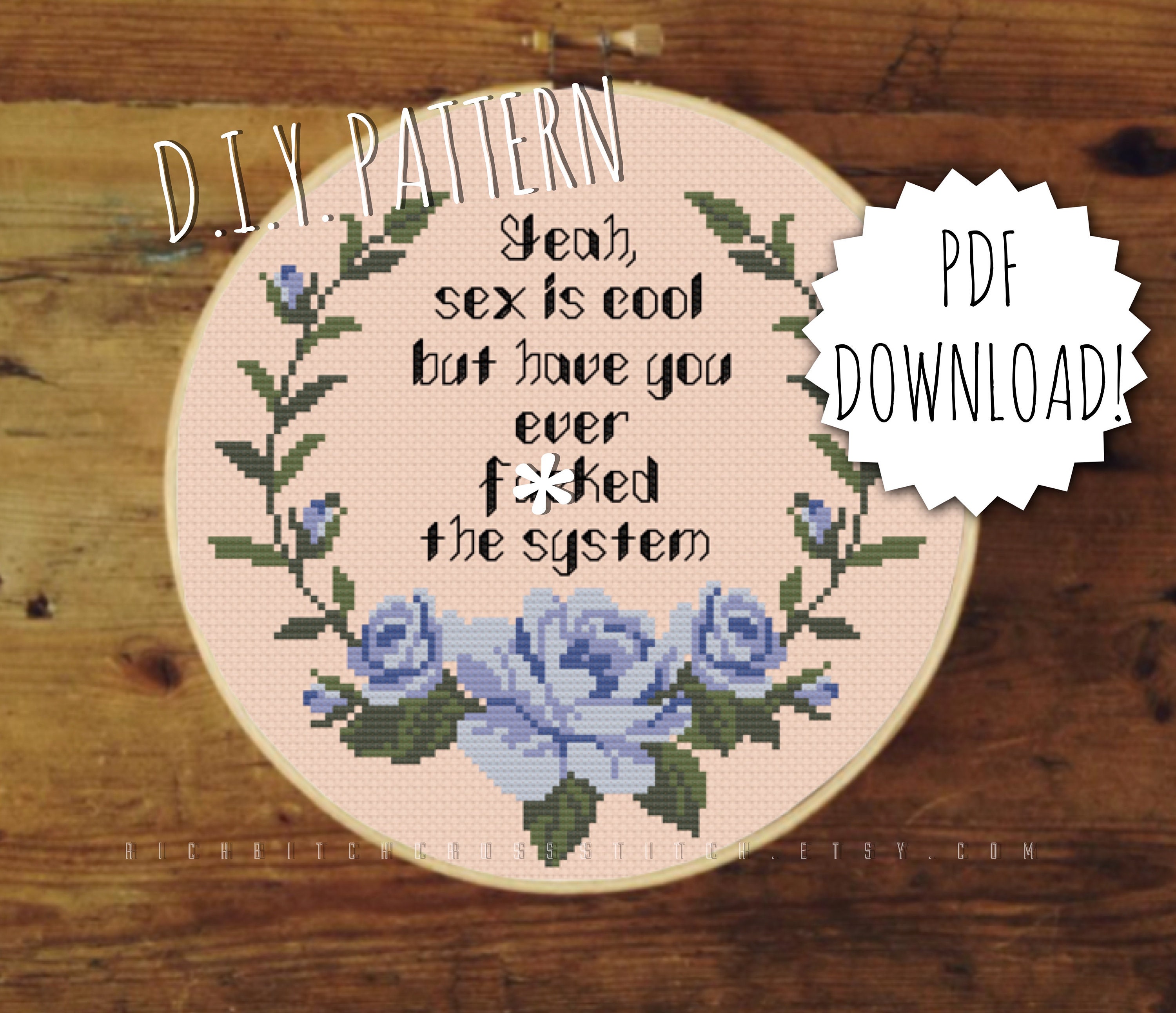 Diy Fk The System Cross Stitch Pattern Counted Cross Stitch Etsy