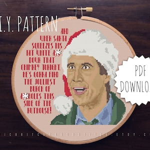 DIY Jolliest Bunch of A**holes Holiday Vacation cross stitch PATTERN | Counted cross stitch pattern | Downloadable pattern