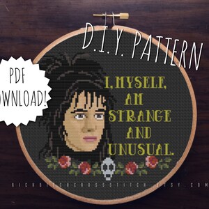 DIY &#39;Strange and Unusual&#39; cross stitch PATTERN. Counted cross stitch pattern. Embroidery pattern.