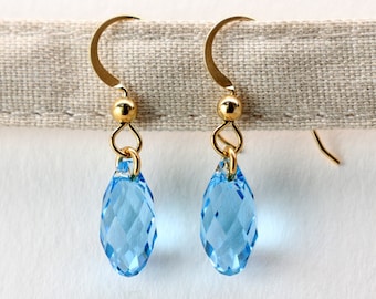 Morning Dew Earring, 14/20 Yellow Gold-Filled, Lead Free Swarovski Crystal