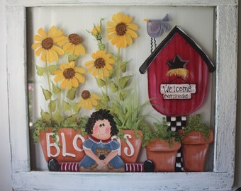 Vintage Painted Window