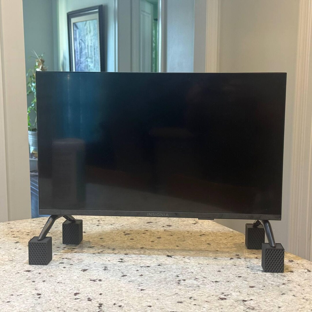 Smart Tv Riser Mid Century Modern TV Risers, 3D Printed Geometric Stands (set of 4) - Etsy