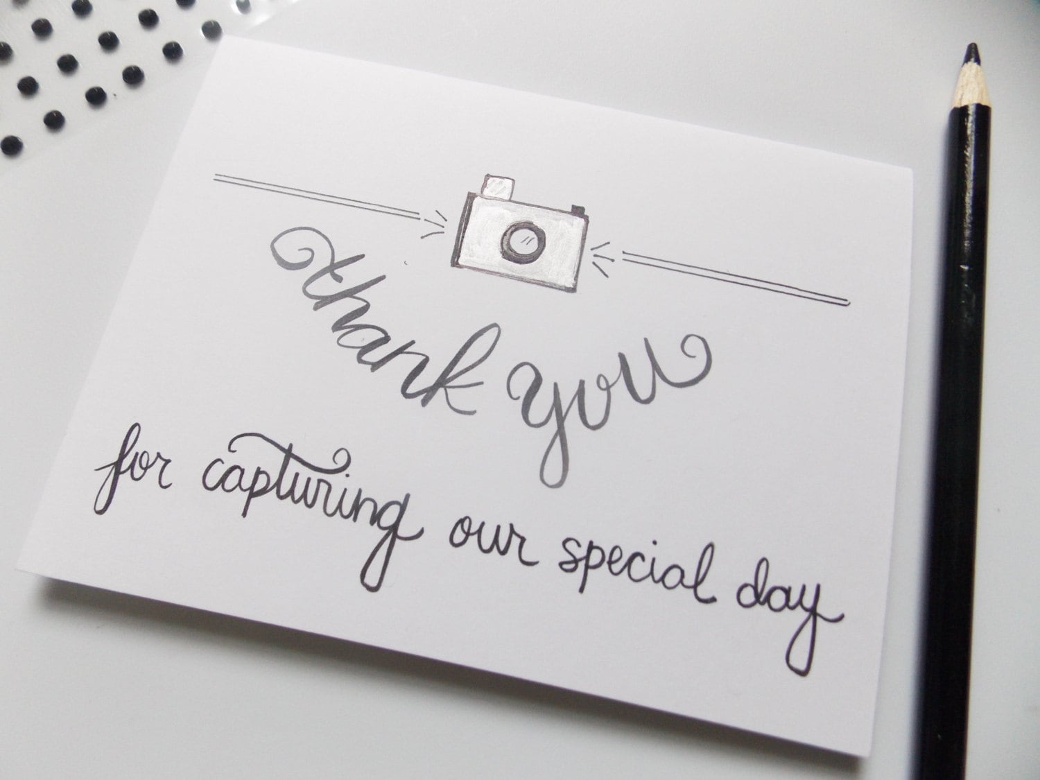 thank you for being our photographer card thank you for etsy