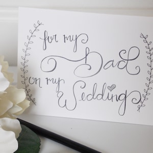 Wedding Card for Dad For My Dad on My Wedding Card for Dad Father of Bride Card Father of Groom Card Wedding Gift for Dad image 1