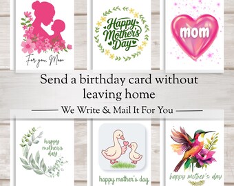 Mother's Day Card – Sent For You - Handwritten Message - Mailed For You