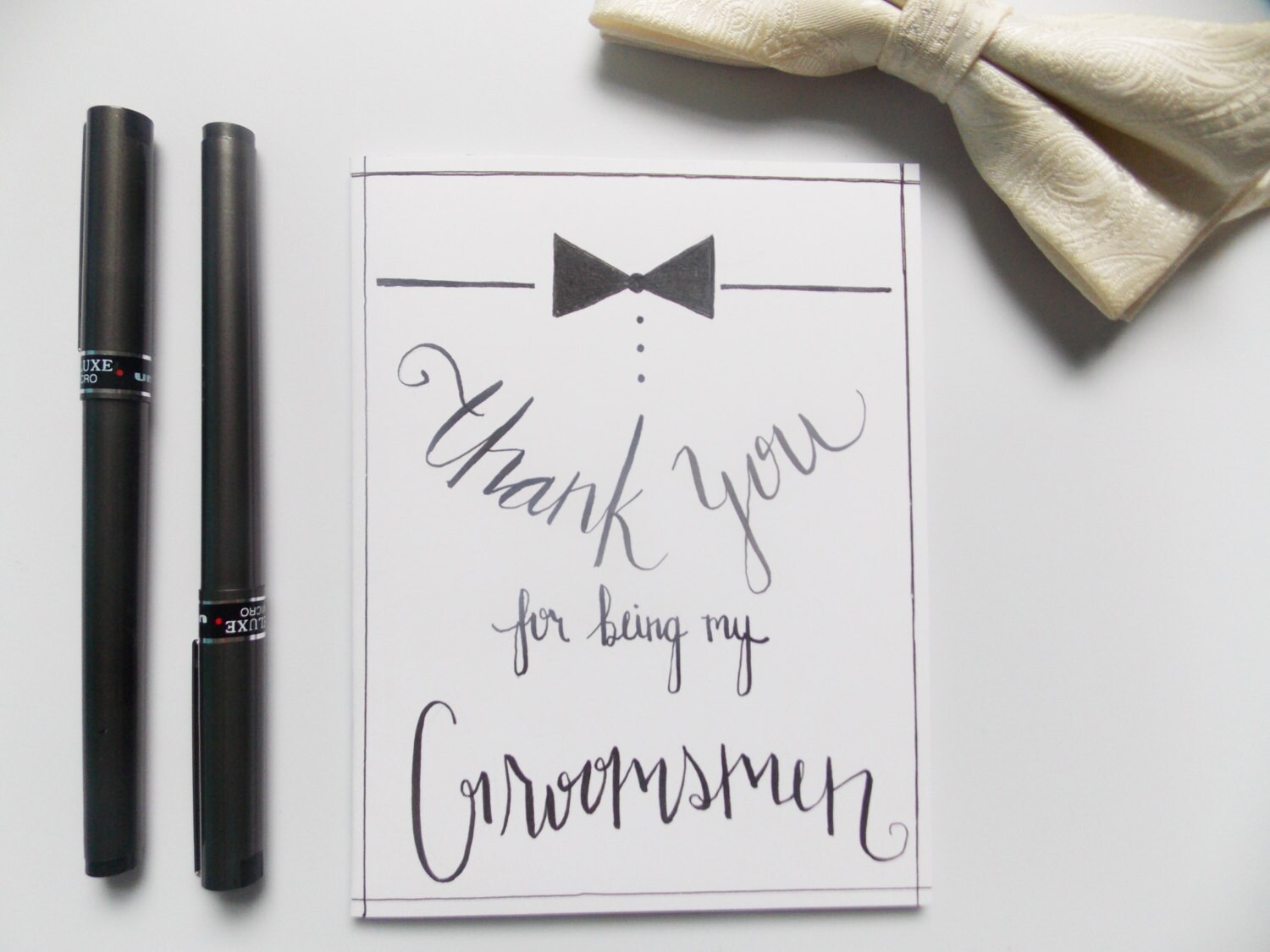 groomsman gift thank you for being my groomsman card thank
