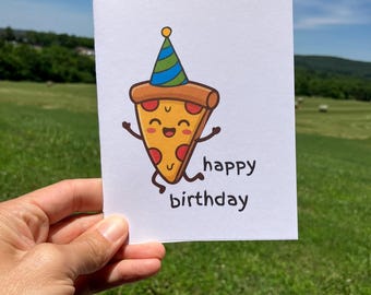 Pizza Birthday Card