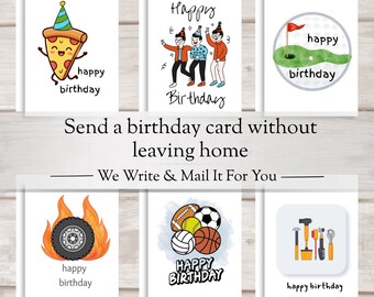 Birthday Card - Sent For You - Handwritten Message - Mailed For You