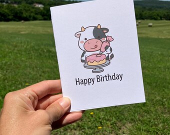 Cow Birthday Card