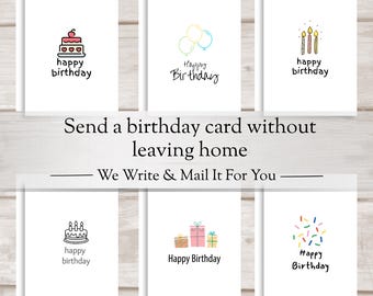 Birthday Card - Sent For You - Handwritten Message - Mailed For You