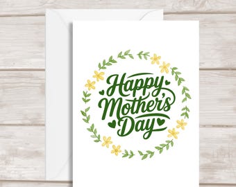 Mother's Day Card - Gift for Mom - Flowers Card for Mom - Mother's Day Gift
