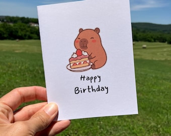 Capybara Birthday Card