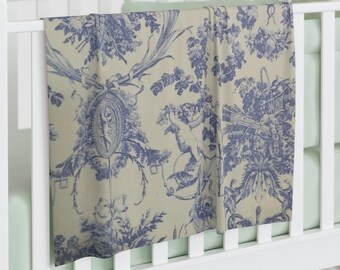 Toile Baby Blanket Etsy Toile Baby Blanket Etsy