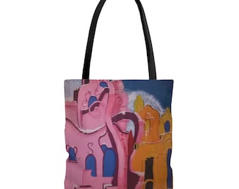 Pink Town Tote Bag