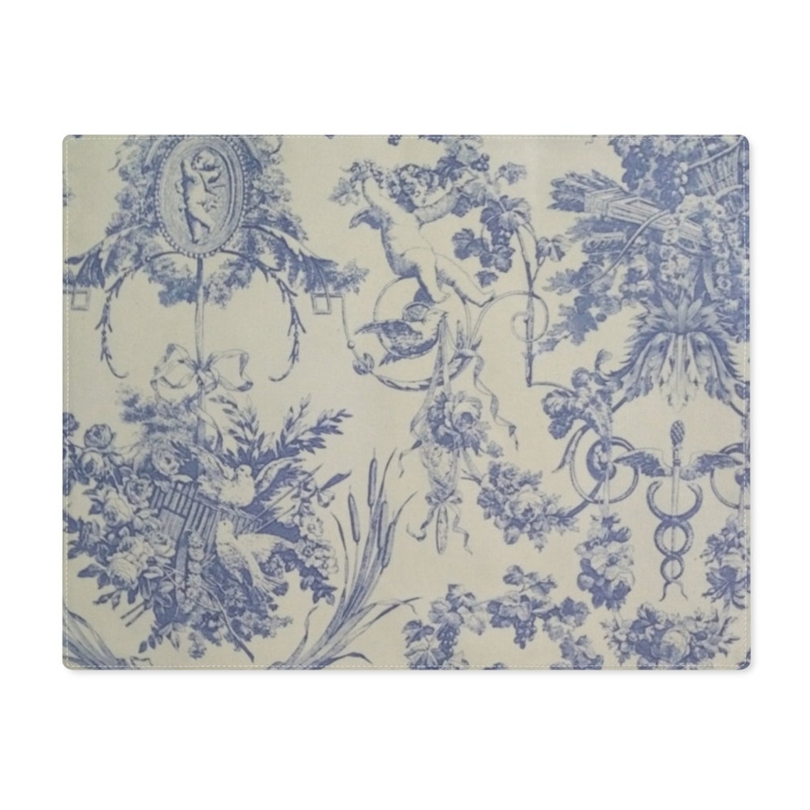 Victorian Blue Toile Placemat Etsy