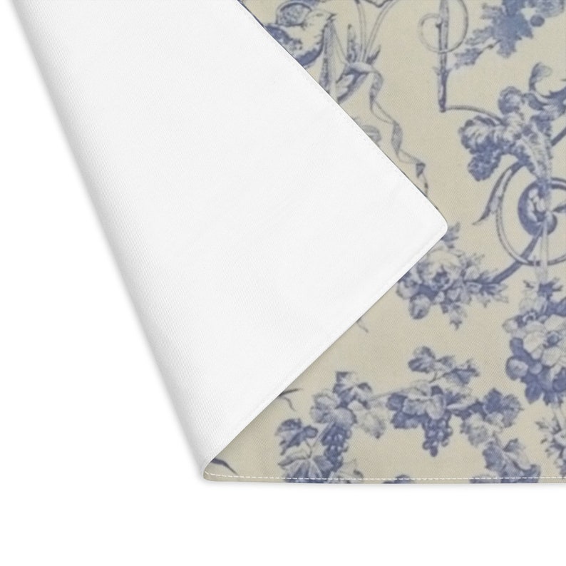 Victorian Blue Toile Placemat Etsy