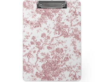 Victorian Pink Toile Clipboard