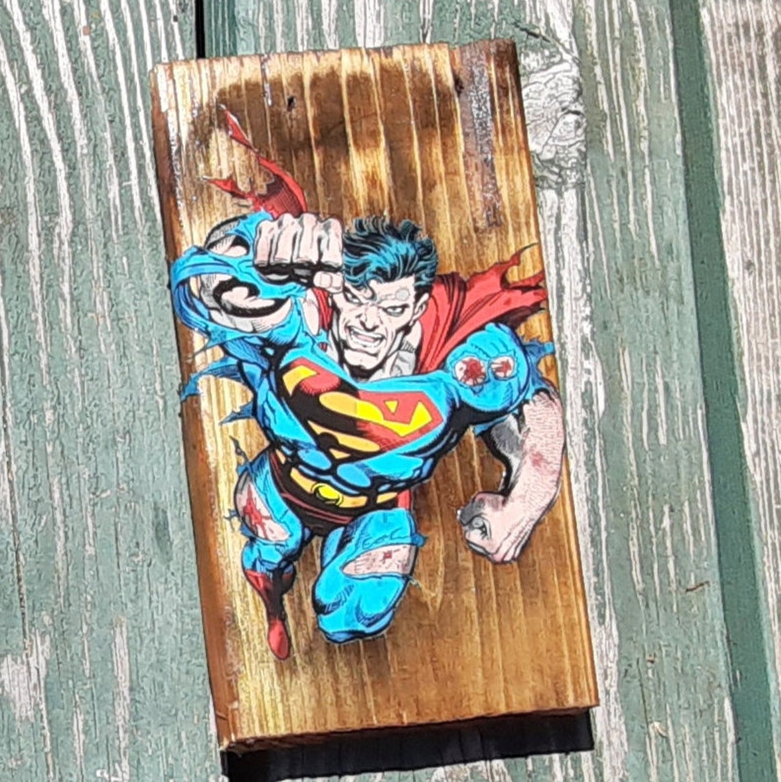 The Death of Superman Wooden Wall Art Hanging Jan 1993 75 Etsy