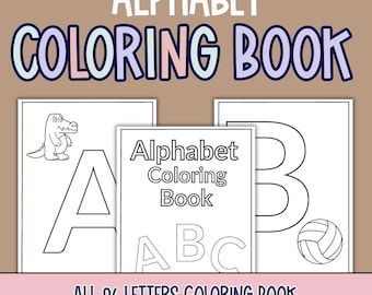 Alphabet Coloring Pages: ABC Learning for Preschool (Digital Download)