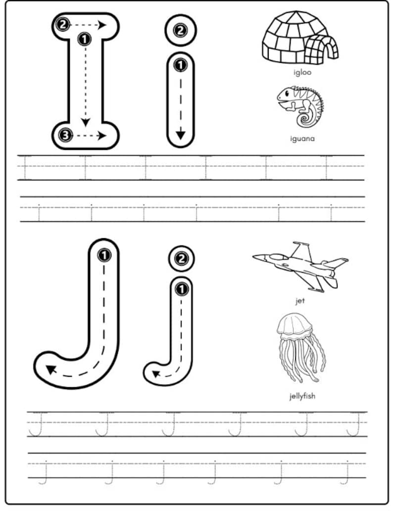 ABC Letter Tracing Practice, Letter Sounds, Phonics, Handwriting