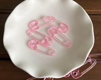 Plastic Safety Pins - Diaper Pins: Baby Shower Supplies Embellishments - 48 Count