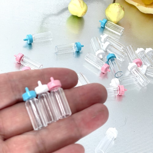 25 Mini Acrylic 1-1/4" FLAT CARRIAGE Baby Shower Charm Favor CHOOSE COLOR 