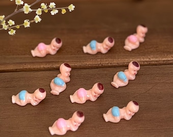 Mini Sleeping Baby Figurines: Shower Favors, Gender Reveal (Set of 24)