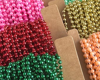 4mm Faux Pearl Beads on String: 8-Yards, Craft Embellishments, imitation faux pearls