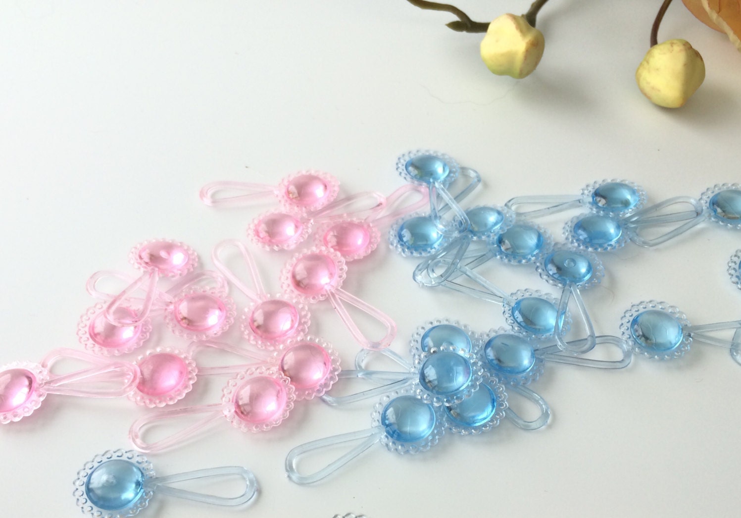 24 pcs/pkg mini Baby Rattles Pink or Blue Party Favors Etsy
