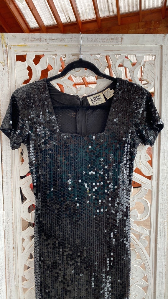 Gorgeous glitter square neck New Year’s Eve vinta… - image 9