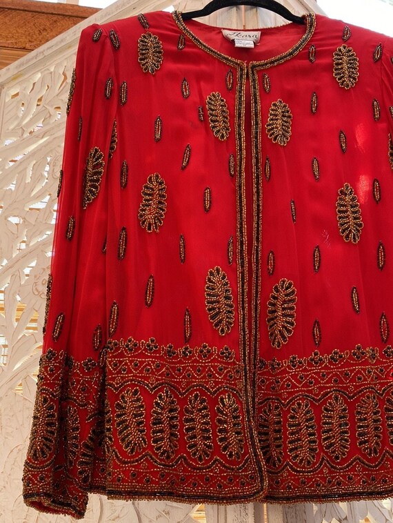 Eclectic vintage patchwork tapestry jacket - seed… - image 9