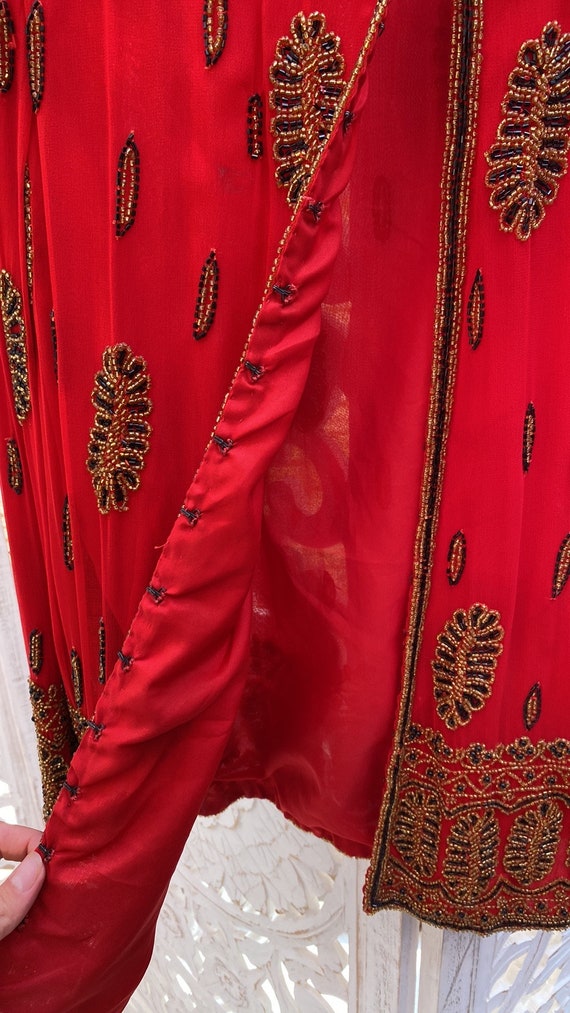 Eclectic vintage patchwork tapestry jacket - seed… - image 3