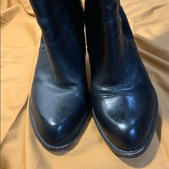 Franco Sarto Black Suede Leather Boots - image 7