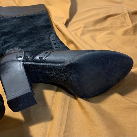 Franco Sarto Black Suede Leather Boots - image 9